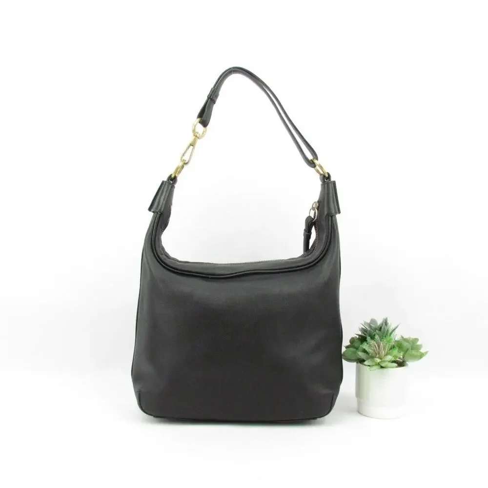 Coach Black Leather Hobo Bag